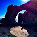 Rock arches at the base of the cliff path to McFarquhar's Cave