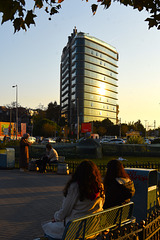 Two benches and Hilton hotel, Moda, Istanbul