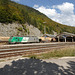 Güterzug der Französischen SNCF im Bahnhof Vallorbe