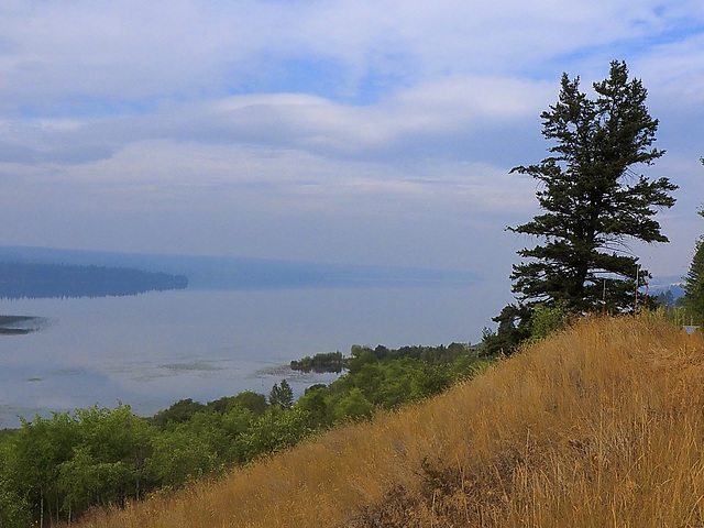 Forest Fire Smoke over the lake.