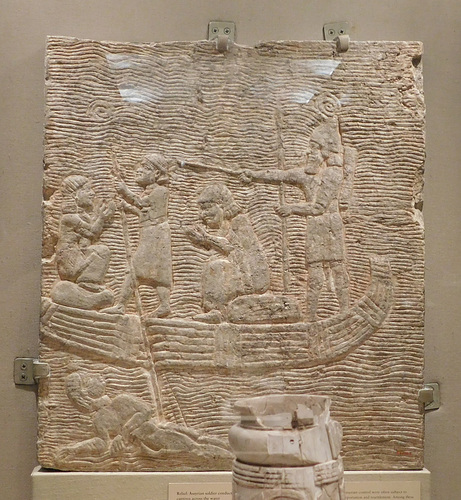 ipernity: Relief with an Assyrian Soldier Taking Captives Across a ...