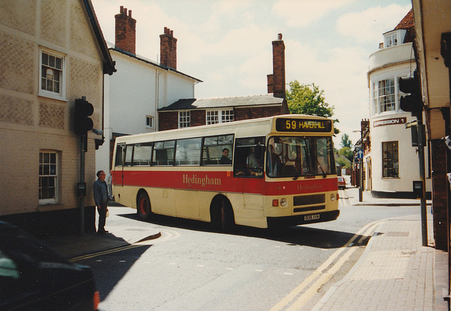 Hedingham Omnibuses L136 (D136 XVW) in Saffron Walden – 27 May 1997 (357-15)