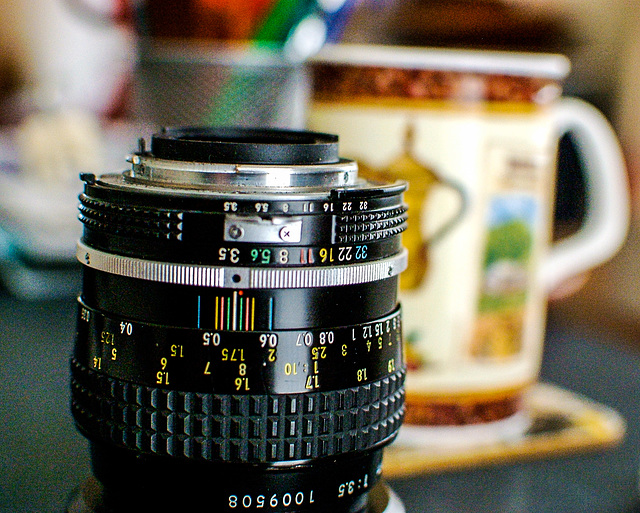 Micro-Nikkor on Coffee Break