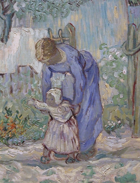 Detail of First Steps After Millet by Van Gogh in the Metropolitan Museum of Art, May 2011