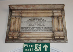 Memorial to Brooke Robinson, St Thomas & St Luke's Church, Dudley, West Midlands