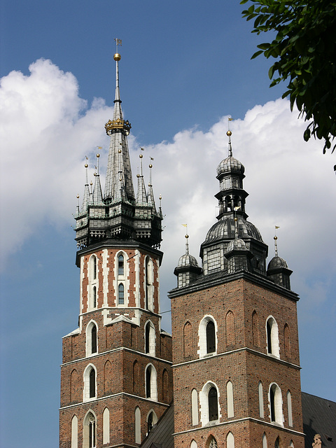 Wetterfahnen auf der St. Marienkirche in Krakau