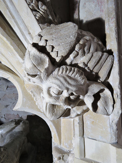 winchelsea church, sussex ,  detail of c14 tomb canopy in north aisle
