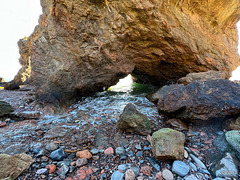 Rock pools at the base of the cliff path to McFarquhar's Cave