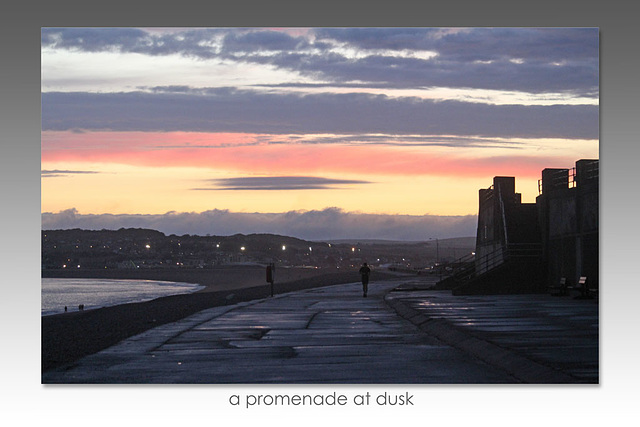 a promenade at dusk - Seaford - 3.8.2015