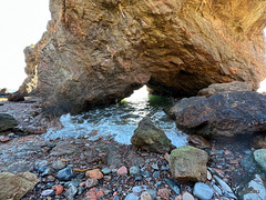 Rock pools at the base of the cliff path to McFarquhar's Cave