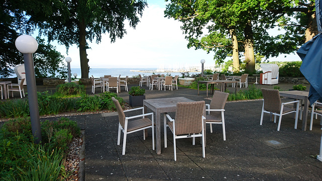 Hotel-Terrasse mit Ausblick