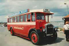 Buckland Omnibus Company TE 7890 at Bawdsey Quay – 12 Jul 1992