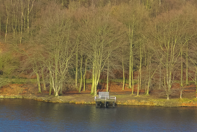 The pier at Valehouse Reservoir