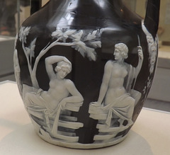 Detail of The Portland Vase in the British Museum, April 2013