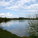 Looking across Hemlingford Water to the Church of St Peter and St Paul at Kingsbury