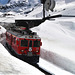 Train in the snow.