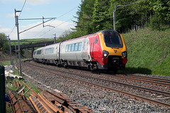 Virgin Trains Voyger class 221 No. 221 105 at Beckfoot 22nd May 2013