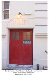 Devonshire Park Theatre Gallery exit Eastbourne 28 11 2023