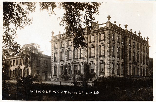 Wingerworth Hall, Chesterfield, Derbyshire (Demolished)