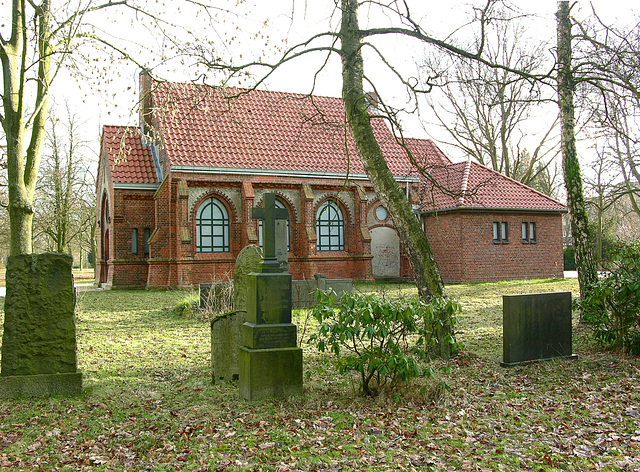 Wilhelmsburg, Mengestraße, Friedhofskapelle Westse