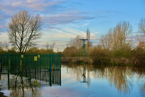 Gnosall Heath floods