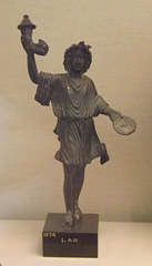 Bronze Figure of a Lar in the British Museum, April 2013