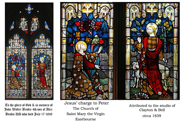 The Church of Saint Mary + Eastbourne + Charge to Peter + In memoriam John Brodie + c1839