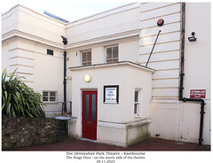 Devonshire Park Theatre stage door Eastbourne 28 11 2023