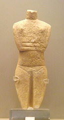 Cycladic Female Figurine of the Plastira Type in the National Archaeological Museum of Athens, June 2014