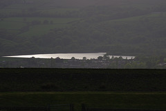 last light catching Arnfield Reservoir in Longdendale