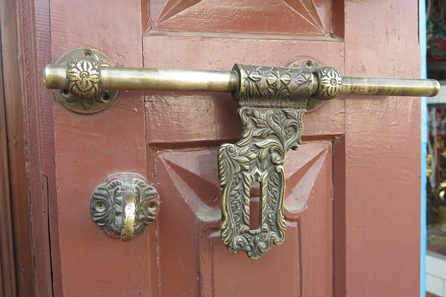 Porte à Bodnath (Boudhanath), Kathmandu (Népal)