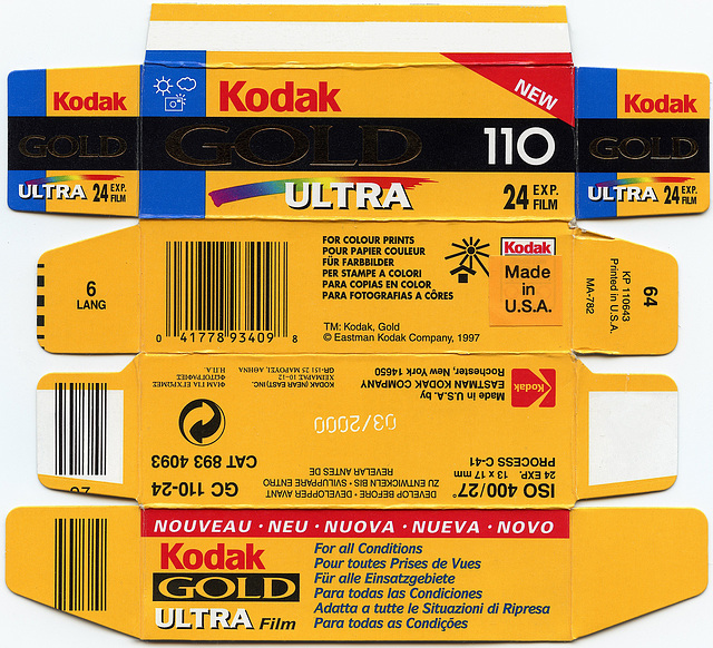 Kodak 110 Film Box