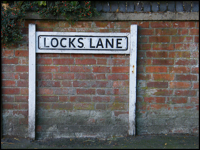 Locks Lane sign