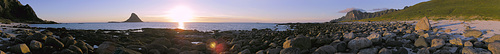 Bleik beach, bird's island Bleiksøya and Røyken ridge