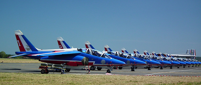 Patrouille de France au meeting aérien de Bergerac (24) en 2014