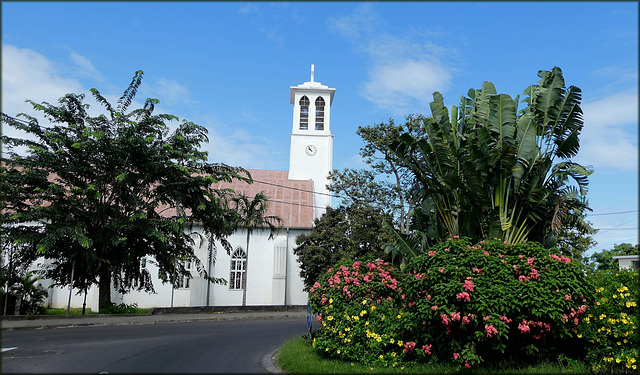 La Ravine-des-Cabris (974) Ile de la Réunion. 12 avril 2020. L'église Saint-Augustin.