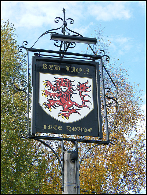 Red Lion pub sign