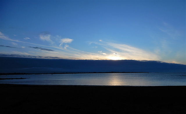 lever de soleil sur la mer ,