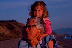 Elise and her granddad, 1978
