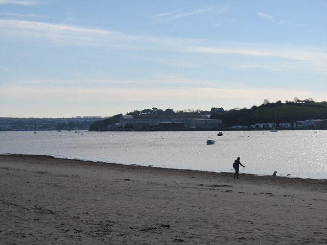 This part of the beach was quieter