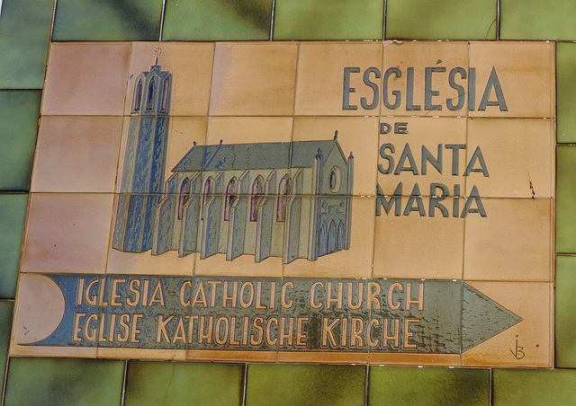 Wandbild in Port Bou.