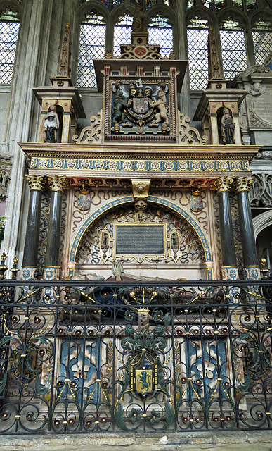 st mary's church, warwick (82)c16 tomb of robert dudley, earl of leicester +1588 and wife lettice, probably by jasper hollemans