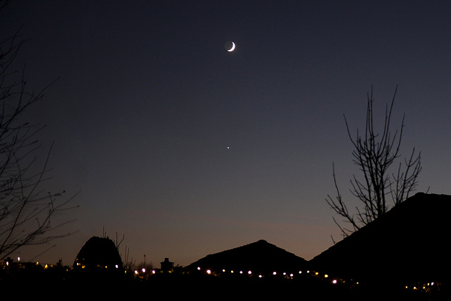 Moon and Venus