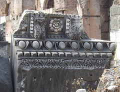 Cornice Fragment in the Forum of Julius Caesar in Rome, July 2012