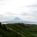 Azores, The Island of Faial, The Pico Volcano is Visible from the Overview Point of Our Lady of Conception