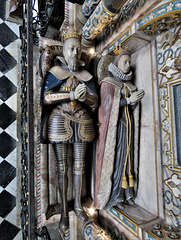 st mary's church, warwick (84)c16 effigies on tomb of robert dudley, earl of leicester +1588 and wife lettice, probably by jasper hollemans