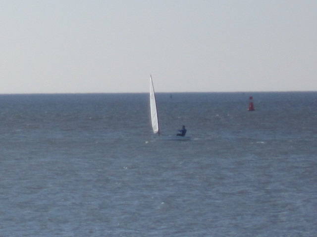 Someone was brave to try wind surfing