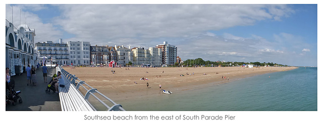Southsea beach east from South Parade Pier 11 7 2019