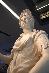 Polyhymnia waiting to be returned to the roof of the Clarendon Building, Broad Street, Oxford