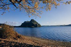 Dumbarton Rock and Autumn Leaves